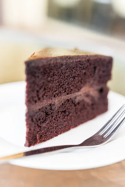 Kuchen aus dunkler Schokolade — Stockfoto