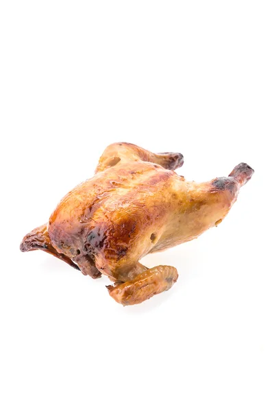 Roast chicken isolated on white — Stock Photo, Image