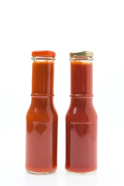 Sauce Flasche isoliert auf weiß — Stockfoto