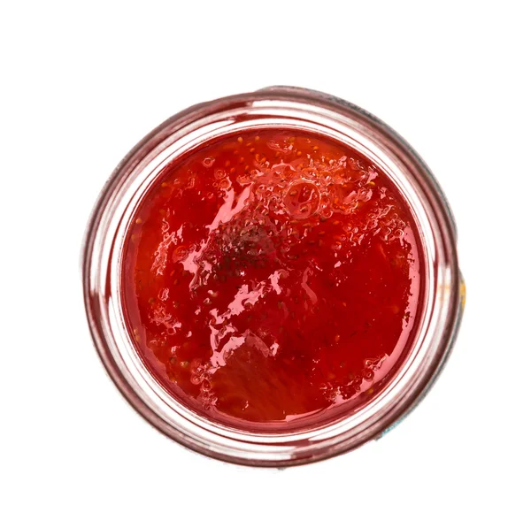 Pot de confiture isolé sur fond blanc — Photo