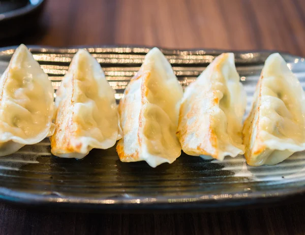 Asiatiska Aptitretare Meny Stekta Dumplings — Stockfoto