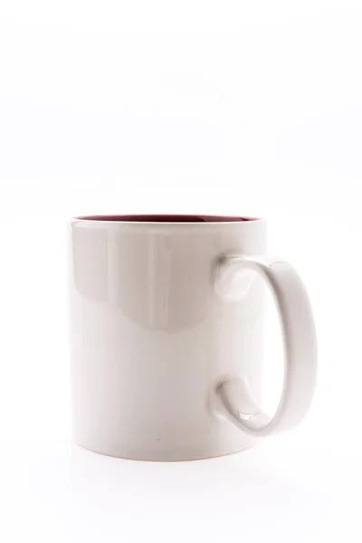 Xícara de café branco isolado no branco — Fotografia de Stock