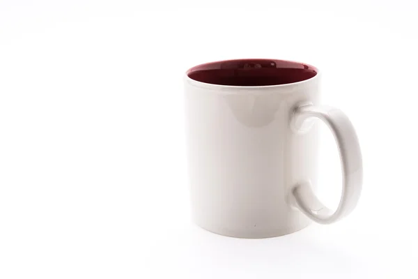 Tazza di caffè bianco isolato su bianco — Foto Stock