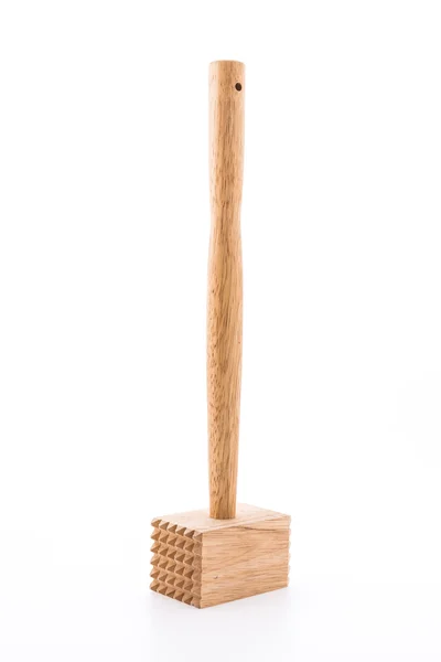 Meat wood hammer isolated on white background — Stock Photo, Image