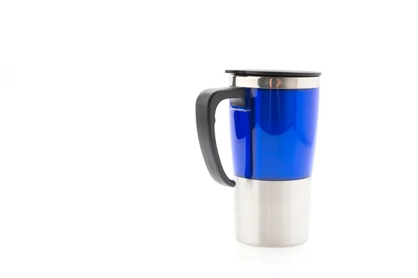 Thermos coffee mug isolated on white — Stock Photo, Image