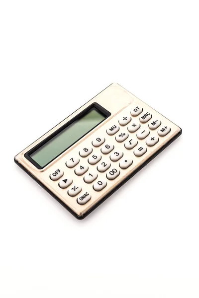 Calculatrice isolée sur fond blanc — Photo