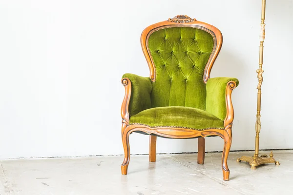 Grön Vintage soffa — Stockfoto