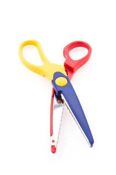 Zigzag scissor geïsoleerd op witte achtergrond — Stockfoto