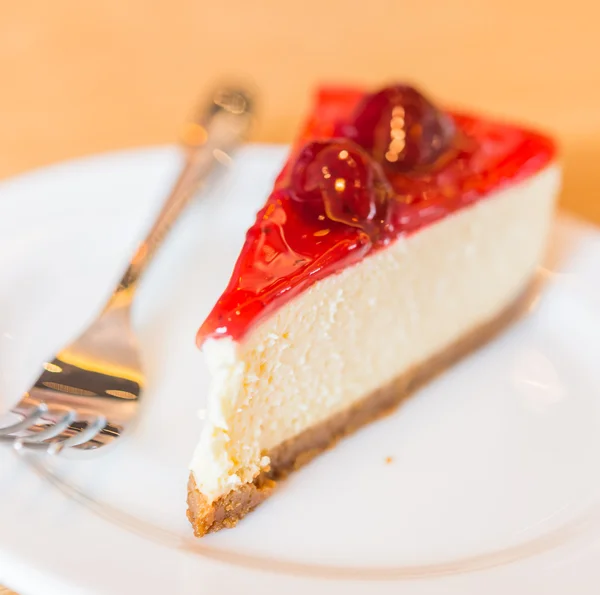 เค้กชีสสตรอเบอร์รี่ — ภาพถ่ายสต็อก