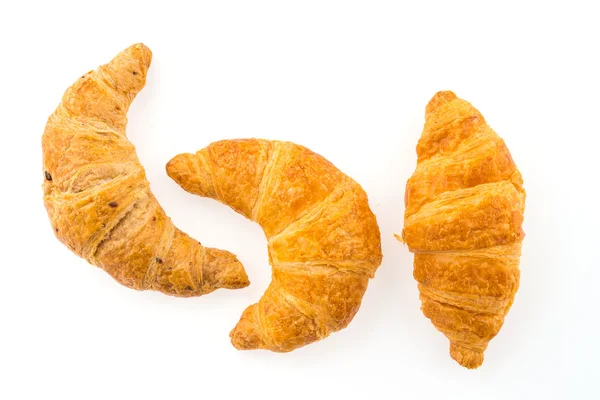 Croissant isolado no fundo branco — Fotografia de Stock