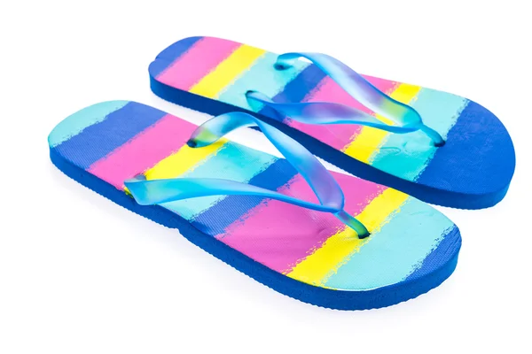 Flip flop moda plastik ayakkabı beyaz zemin üzerine izole — Stok fotoğraf