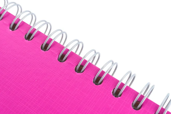 Pink note book isolated on white background — Stock Photo, Image