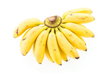 Beyaz arkaplanda izole edilmiş muz