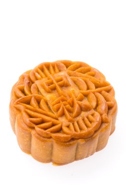 moon pasta üzerinde beyaz izole
