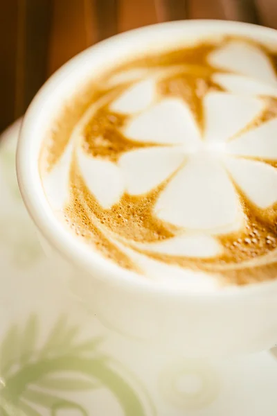 Latte kaffe kopp — Stockfoto