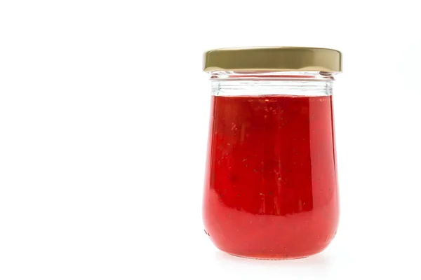 Pot de confiture de fraises — Photo