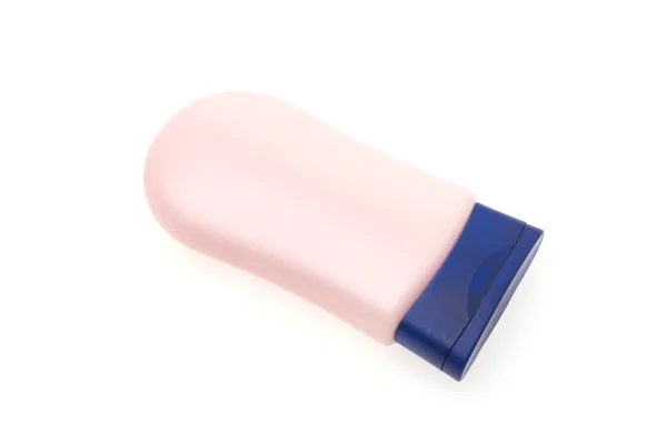 Plastic lotion bottle isolated — Stock Photo, Image