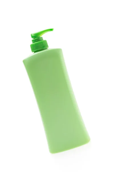 Plastic lotion bottle isolated — Stock Photo, Image