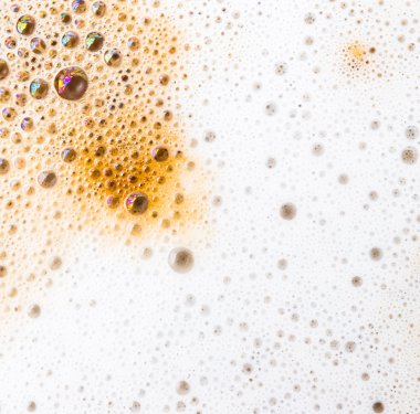 Beyaz latte köpük arka plan