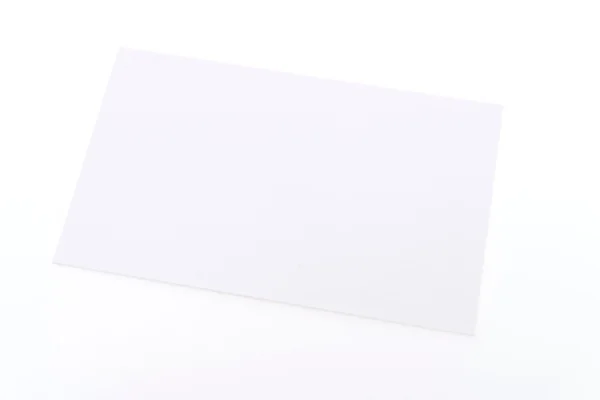 Üres fehér kártya — Stock Fotó