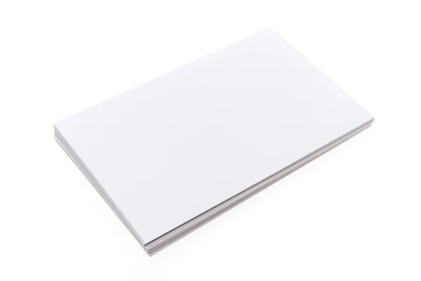 Cartão branco em branco — Fotografia de Stock