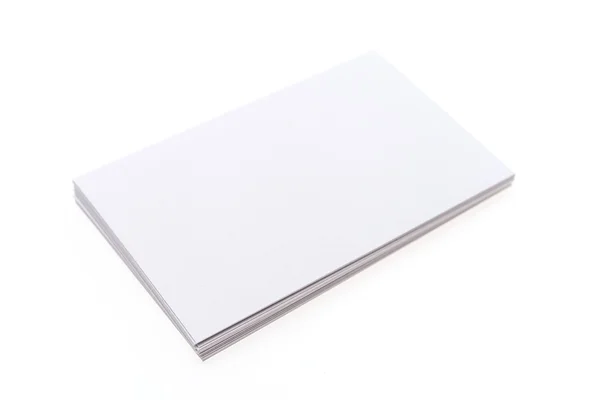 Blank white card — Stock Photo, Image