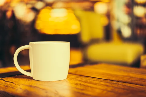 Latte coffee cup on table — Stock Photo, Image