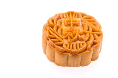 moon pasta üzerinde beyaz izole
