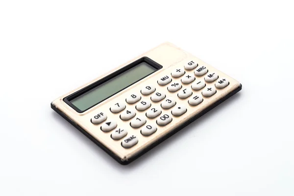 Calculatrice isolée sur fond blanc — Photo