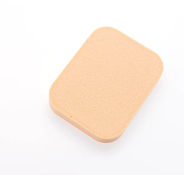 Face sponge powder isolated on white — Stock Photo, Image