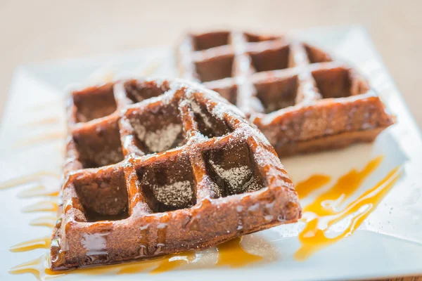 Waffle de chocolate — Fotografia de Stock