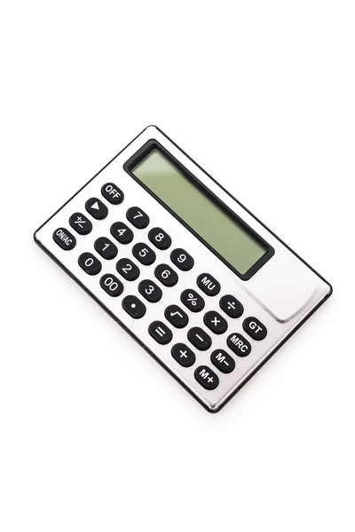 Stationery silver calculator — Stock Photo, Image