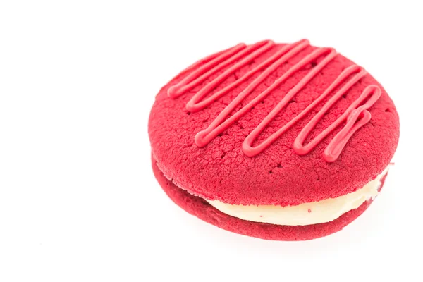 Red velvet macaroon — Stock Photo, Image