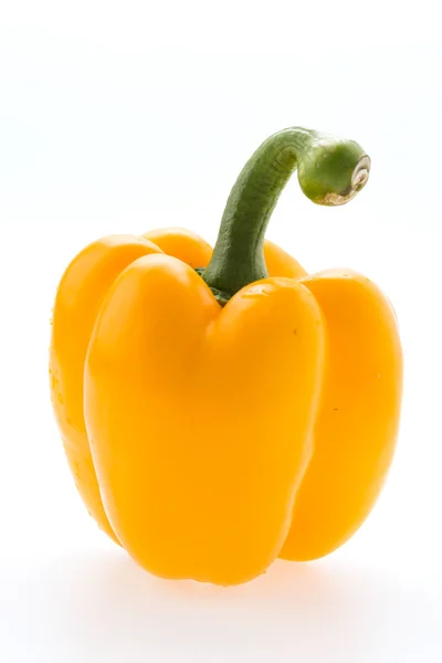 Κίτρινη πιπεριά απομονωμένη σε λευκό — Φωτογραφία Αρχείου