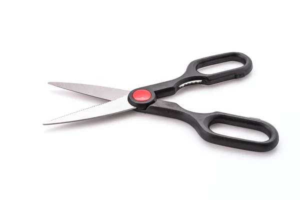 Black kitchen scissors — Stock Photo, Image