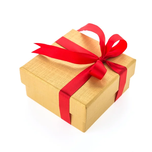 Weihnachten Gold Geschenk-Box — Stockfoto