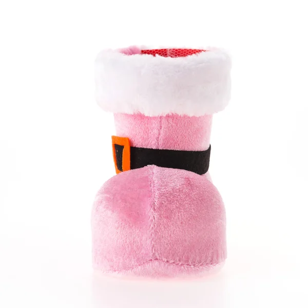 Christmas rosa strumpa — Stockfoto