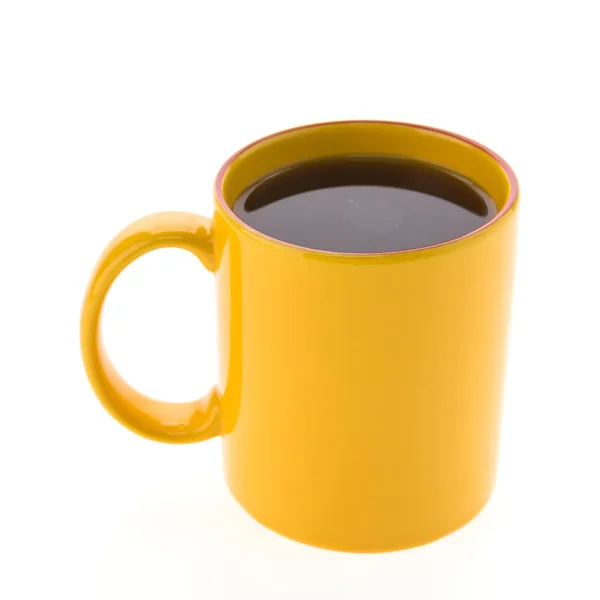 Gul kaffekopp — Stockfoto