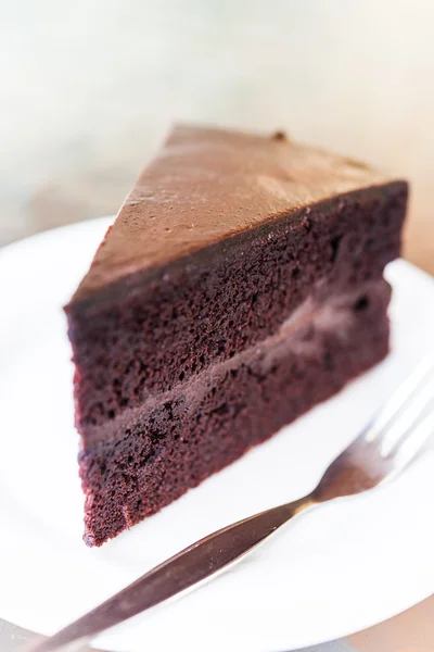 Kuchen aus dunkler Schokolade — Stockfoto