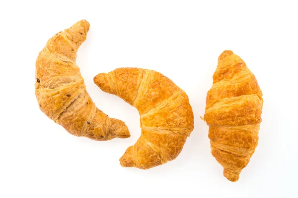 Croissant isolado no fundo branco — Fotografia de Stock