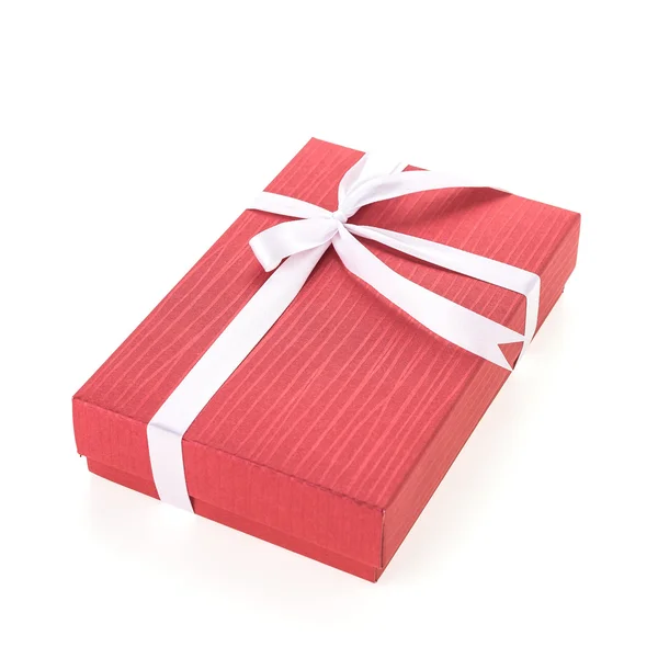 Boîte cadeau rouge — Photo