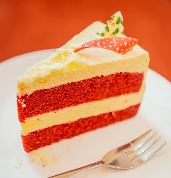 Pastel de terciopelo rojo — Foto de Stock