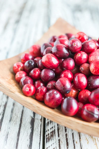 Frische Bio-Preiselbeeren — Stockfoto