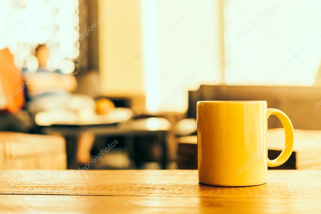 Coffee cup in coffee shop