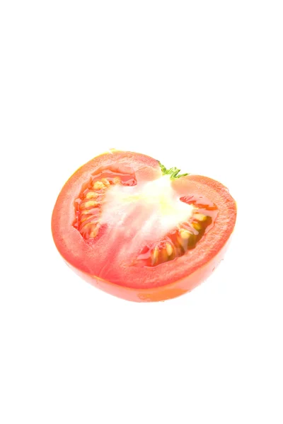 Połowę czerwony pomidor — Zdjęcie stockowe