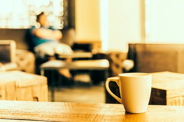 Coffee cup in cafe — Stock Photo, Image