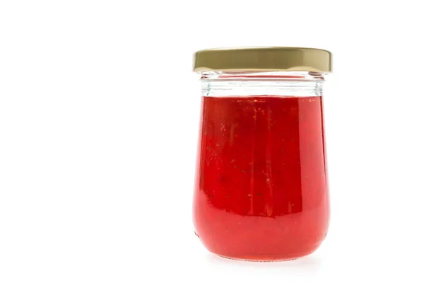 Pot de confiture de fraises — Photo