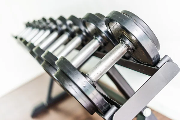 Dumbbells weight equipment — Stock Photo, Image