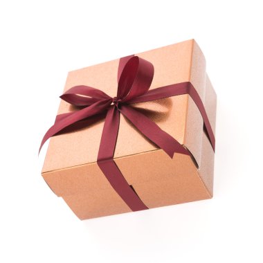 Noel altın hediye kutusu