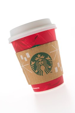 Bangkok, Tayland - 09 Aralık 2014: izole Starbucks kahve fincanı 